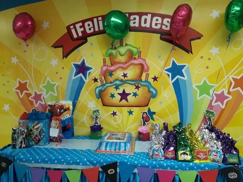 Mesa de pastel montada